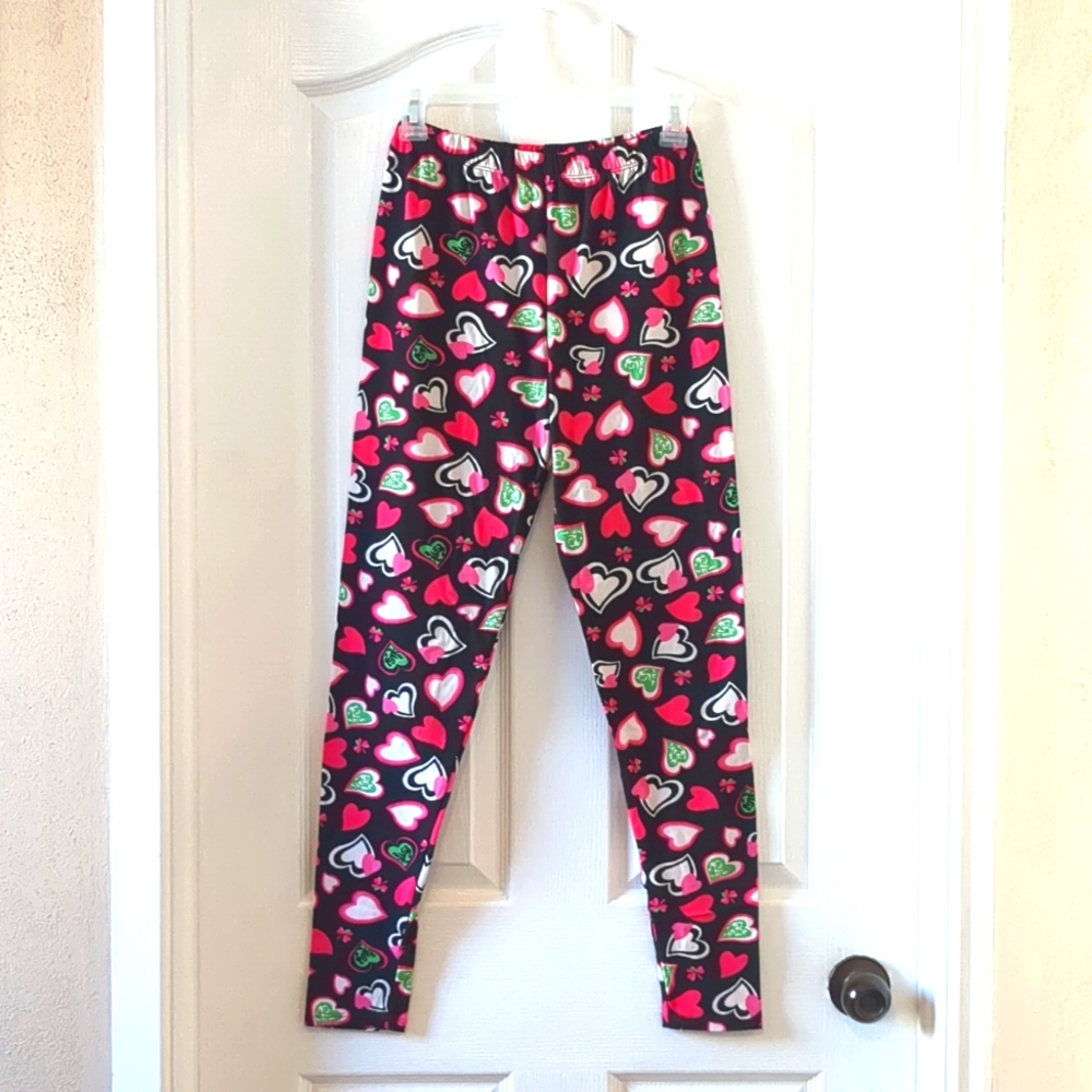 Leggings with Heart Pattern by Purple Puddle